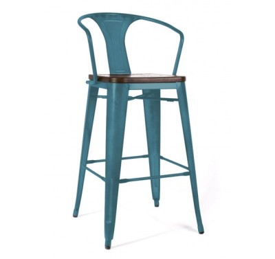 Полубарный стул TOLIX Blue c подлокотниками